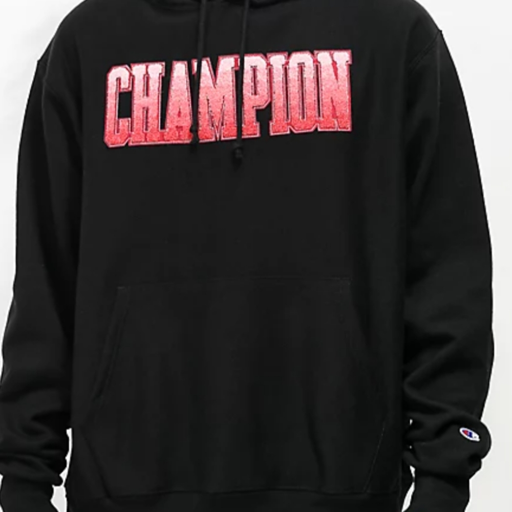 Champion Black Sweatshirt Bold Athletic Style